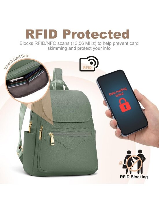 Stylish Women\'s Backpack Purse with RFID Wallet & Tablet Sleeve - Casual Travel main image 4